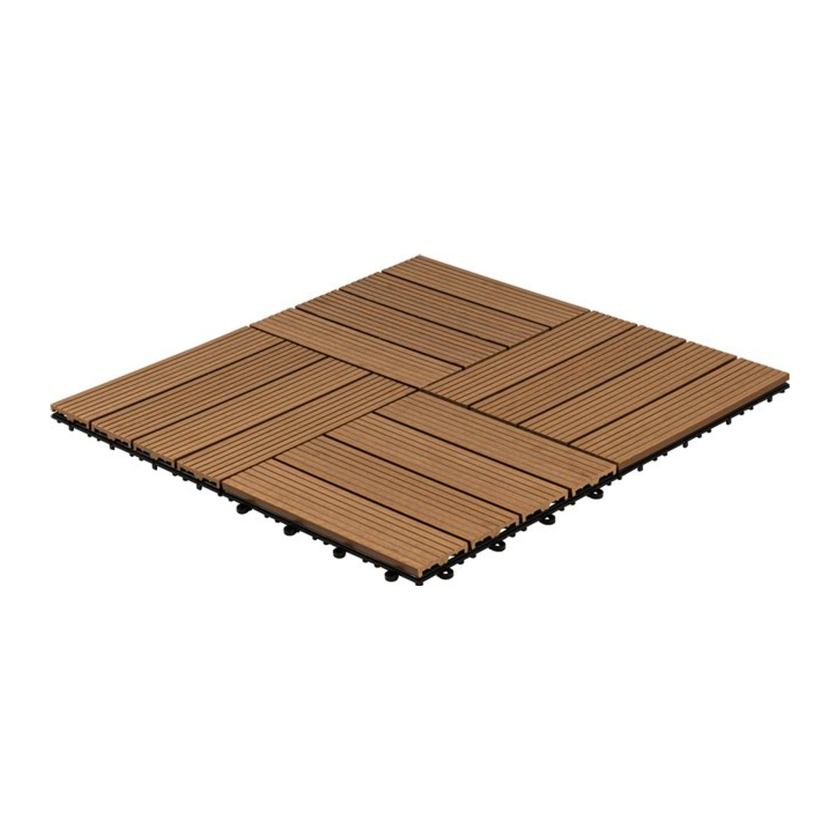 HOME DELUXE WPC Holzfliesen in Teak aus Holz und Kunststoff für 3m² - Bild 1