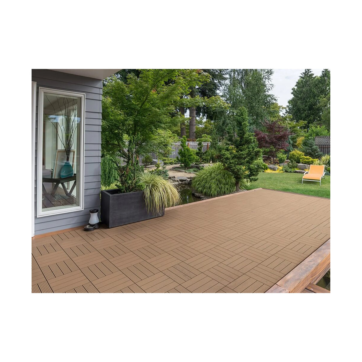 HOME DELUXE WPC Holzfliesen in Teak aus Holz und Kunststoff für 3m² - Bild 2