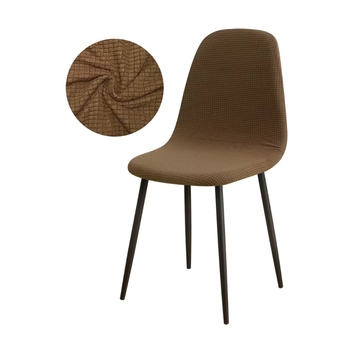 Home Essentials 6-teiliges Hocker-Bezugsset Mais-Design in Rot und Braun, elastischer Spandex, rutschfester Sitzschutz für Esszimmerstühle - Bild 1