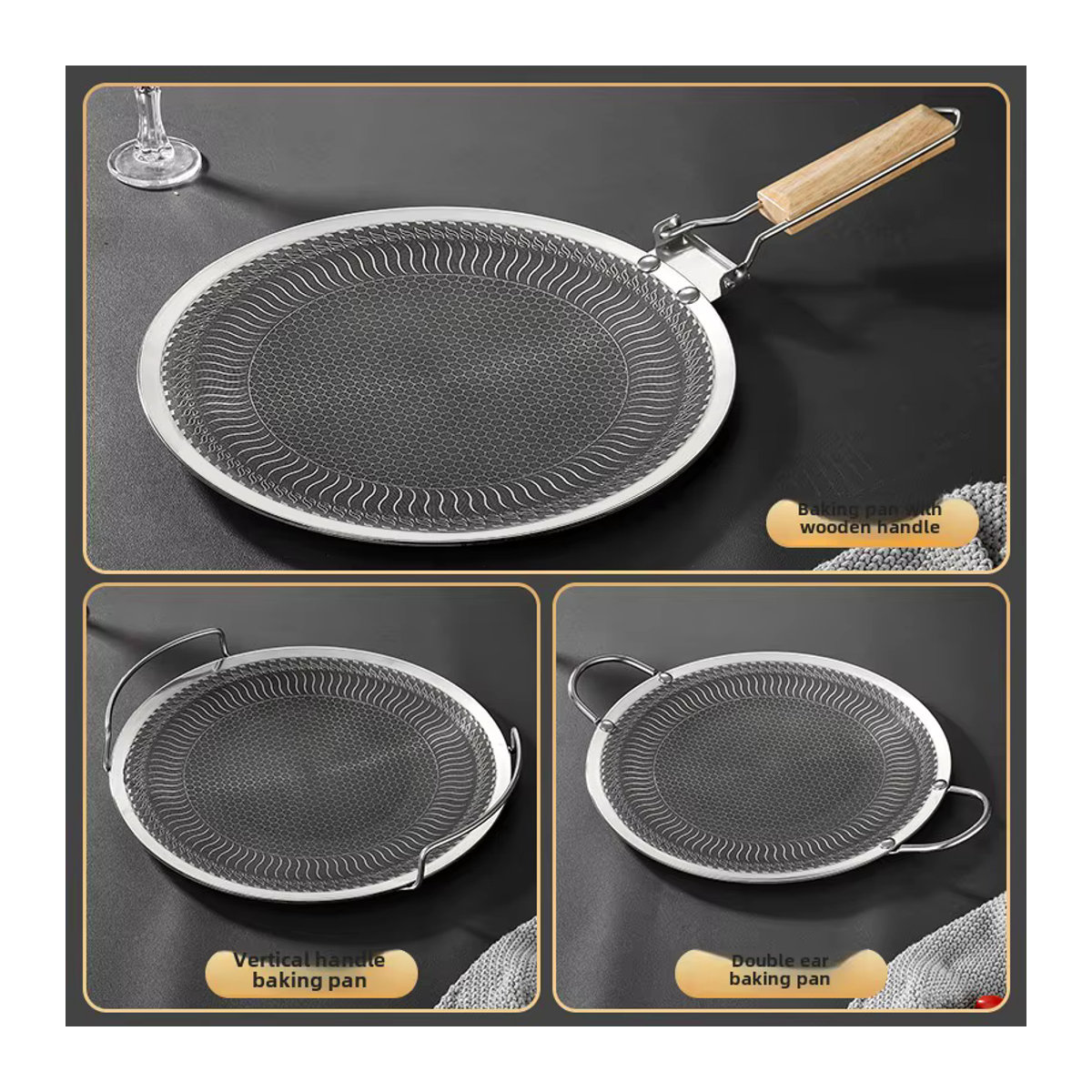 Home Outdoor-Grillplatte aus Edelstahl im koreanischen Teppanyaki-Stil für Induktionsherde und offenes Feuer - Bild 5