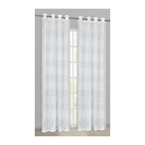 home Topline Ösenvorhang Mina semi-transparent weiß B: 135 cm, H: 245 cm