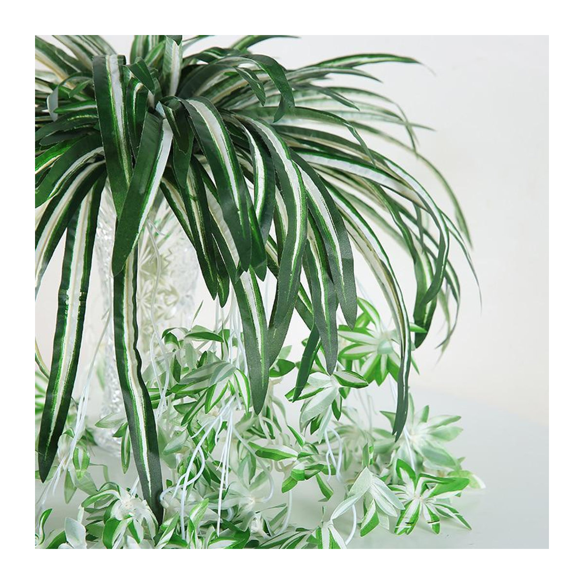 Homelife03 Künstliche Chlorophytum Hängepflanze in Grün, 65 cm Wandbehang aus Kunststoff - Bild 6