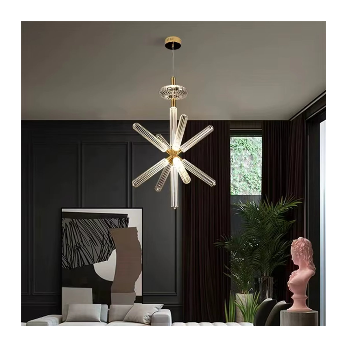 HomeLover Cipher Multi Pendelleuchte aus klarem Glas im modernen Design - Bild 2