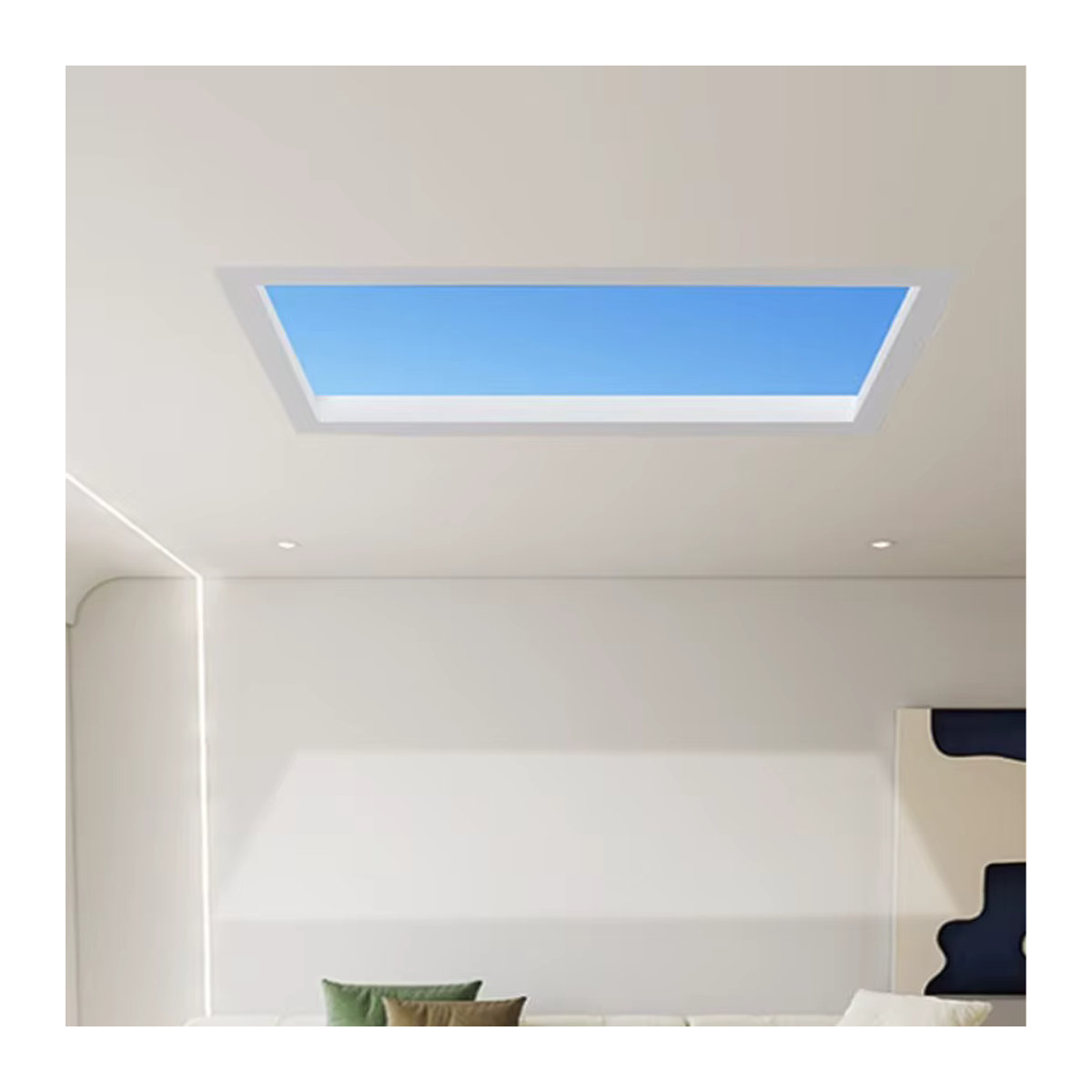 HomeLover Deckenlampe Blauer Himmel in Blau und Weiß aus Aluminium für Badezimmer, Küche oder Kinderzimmer im minimalistischen Design - Bild 2
