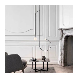 HomeLover Kronleuchter im skandinavischen Design aus Metall, modern und minimalistisch, Schwarz-Gold