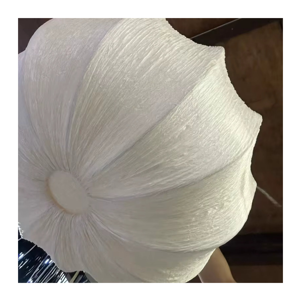 HomeLover Kronleuchter in skandinavischer Blütenblattform, Farbe Beige, warmweißes Licht - Bild 4