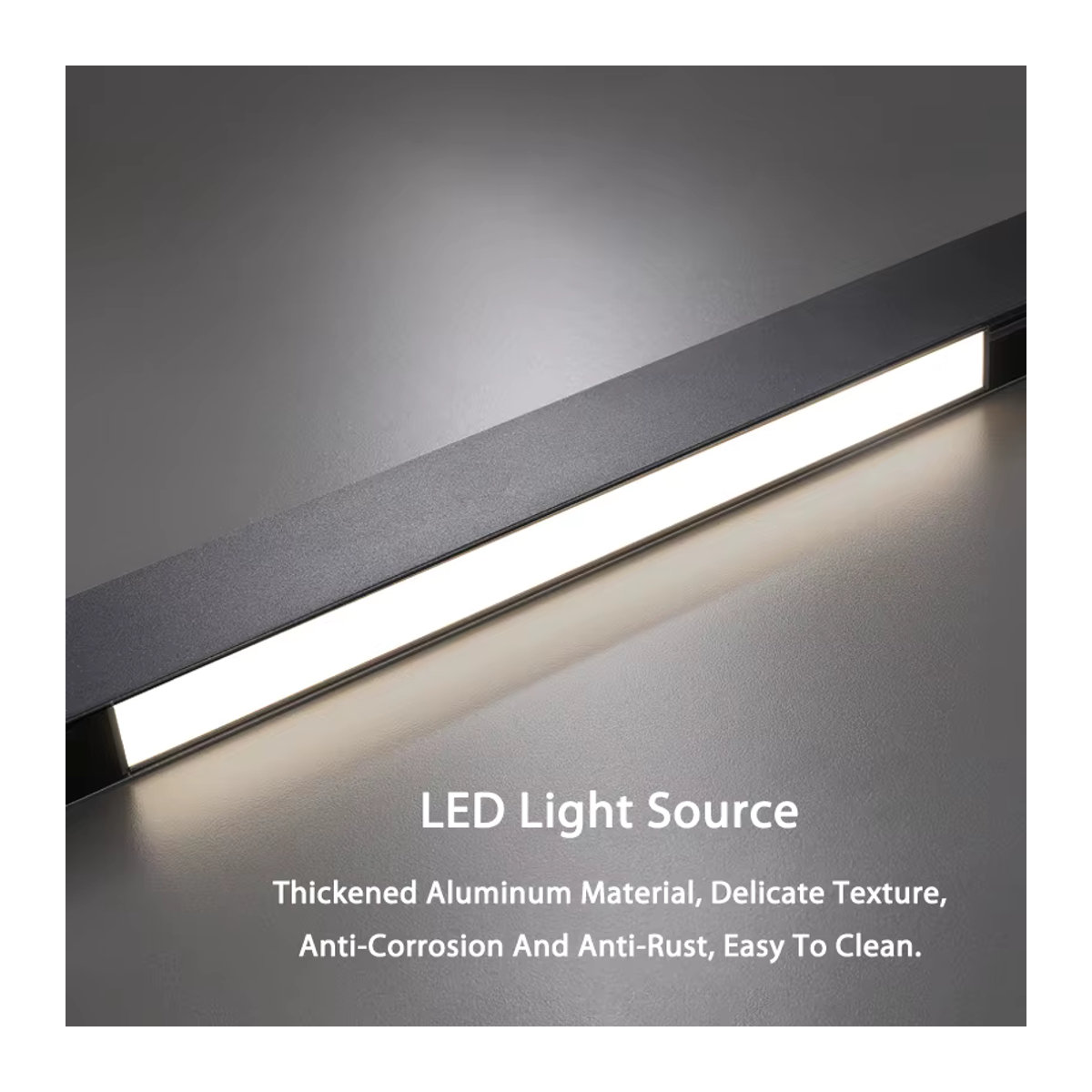 HomeLover LED Deckenlampe aus Aluminium in Schwarz, minimalistische lineare Gitterlampe für Wohnzimmer, Esszimmer oder Schlafzimmer - Bild 2