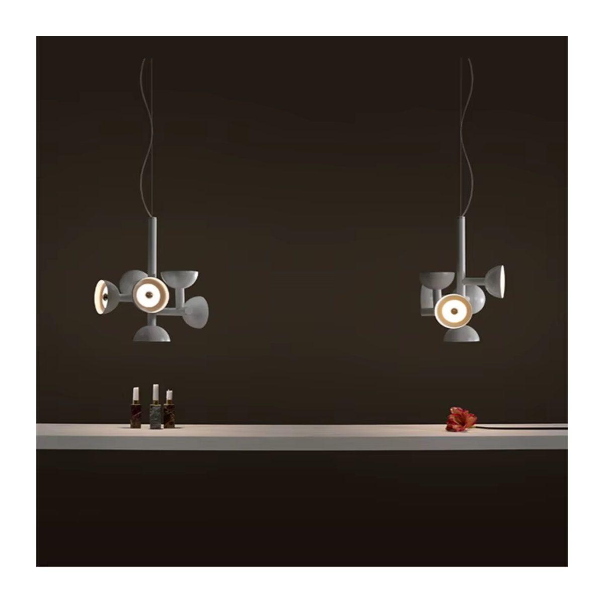 HomeLover LED Kronleuchter im skandinavischen Design aus Metall, Schwarz, Postmodernes Licht für Wohnzimmer und Schlafzimmer - Bild 3