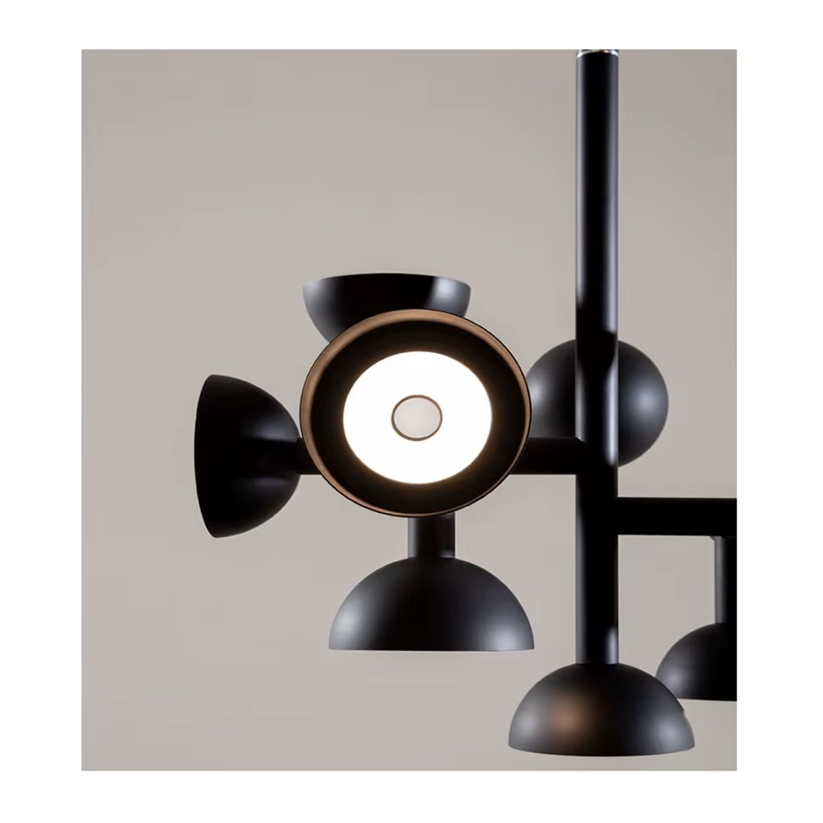 HomeLover LED Kronleuchter im skandinavischen Design aus Metall, Schwarz, Postmodernes Licht für Wohnzimmer und Schlafzimmer - Bild 4