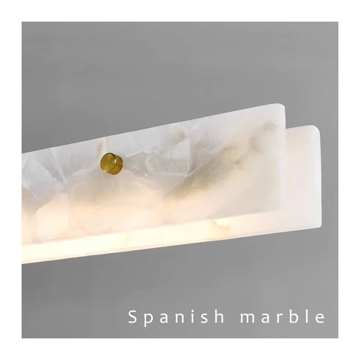 HomeLover Moderne LED-Pendelleuchte mit Marmor-Design in Gold und Weiß - Bild 5