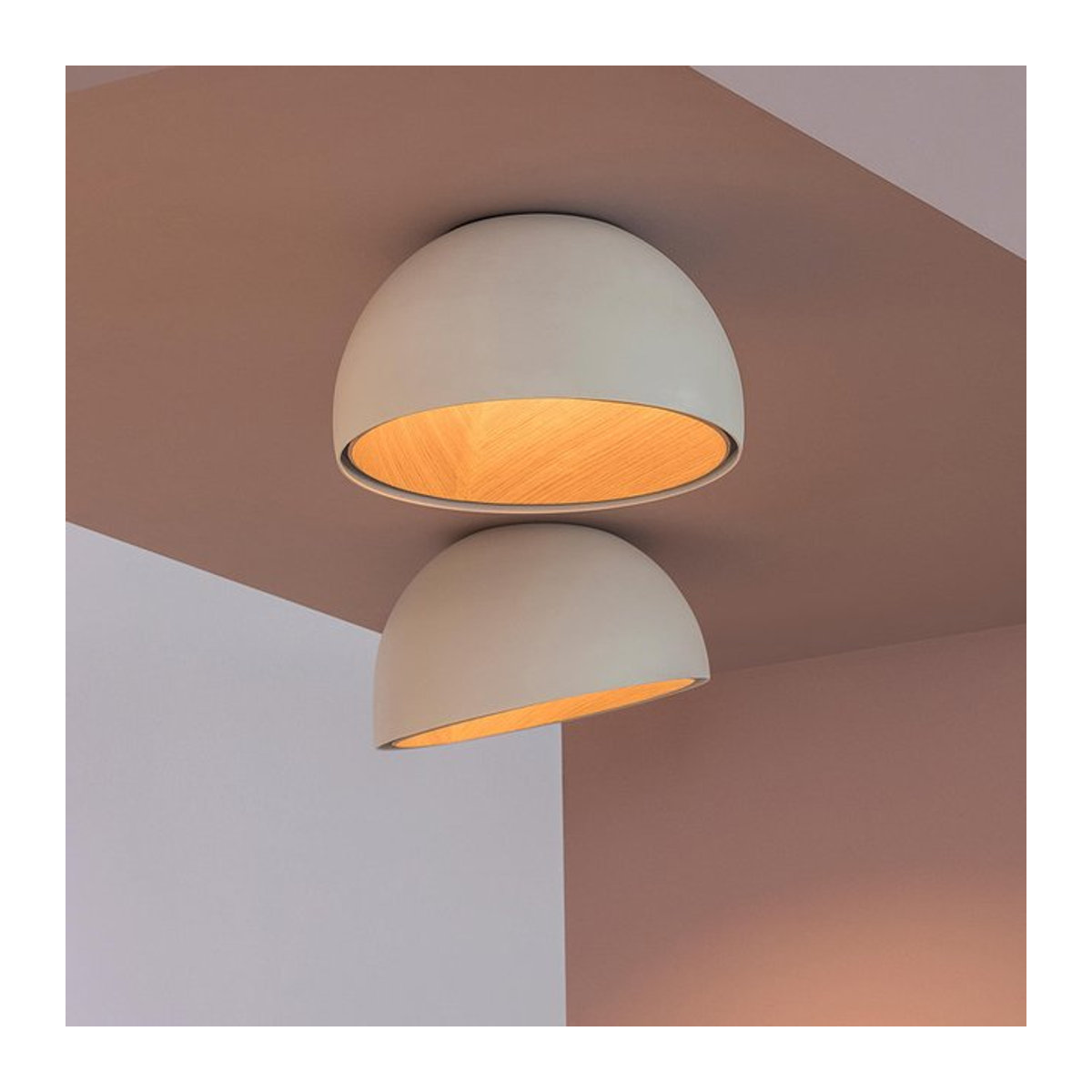 HomeLover Nordische Holzdecke Kronleuchter Duo Deckenleuchte in Weiß für Wohnzimmer und Restaurant - Bild 1