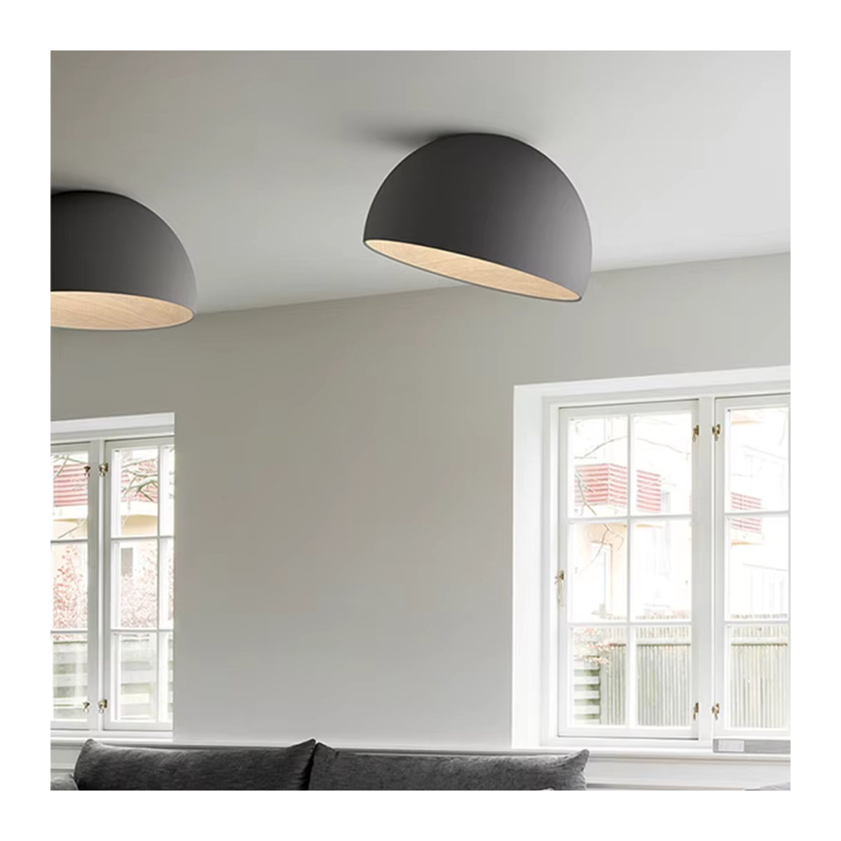 HomeLover Nordische Holzdecke Kronleuchter Duo Deckenleuchte in Weiß für Wohnzimmer und Restaurant - Bild 4