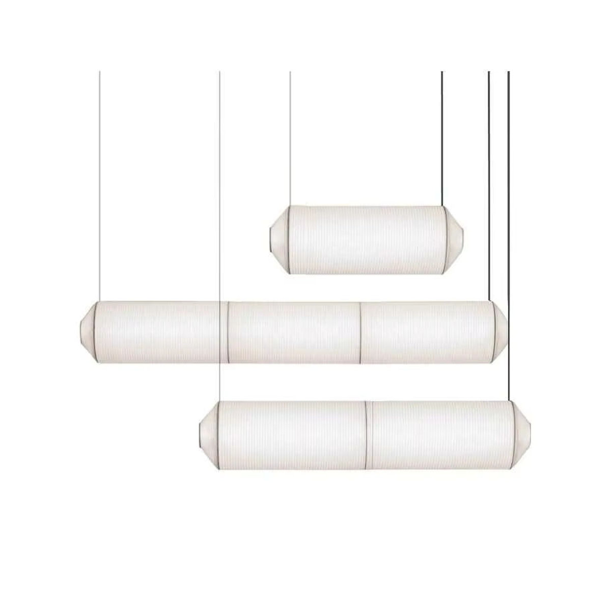 HomeLover Pendelleuchte Tekio in Weiß mit Stofflampenschirm im minimalistischen Landhausstil - Bild 5