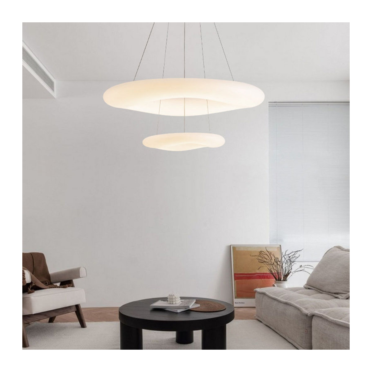 HomeLover Pendelleuchte Wolken Design LED Deckenleuchte Weiß Modern Minimalistisch - Bild 1