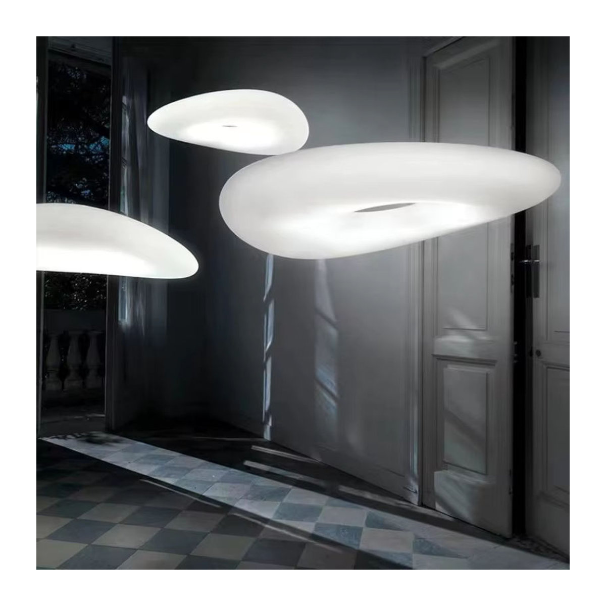 HomeLover Pendelleuchte Wolken Design LED Deckenleuchte Weiß Modern Minimalistisch - Bild 2
