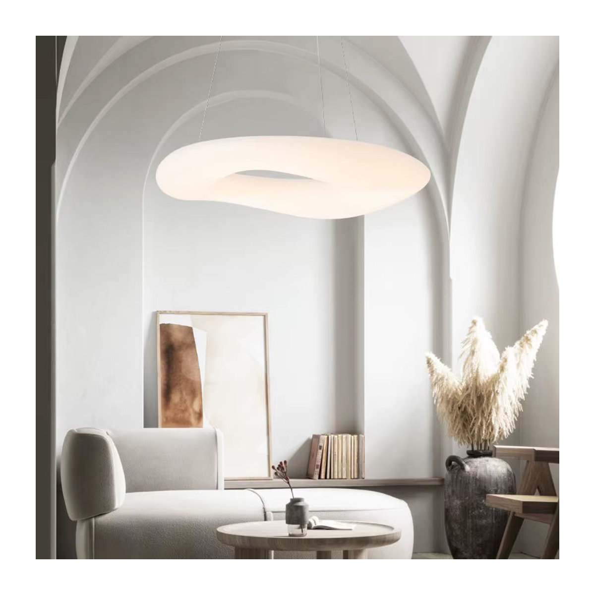 HomeLover Pendelleuchte Wolken Design LED Deckenleuchte Weiß Modern Minimalistisch - Bild 3