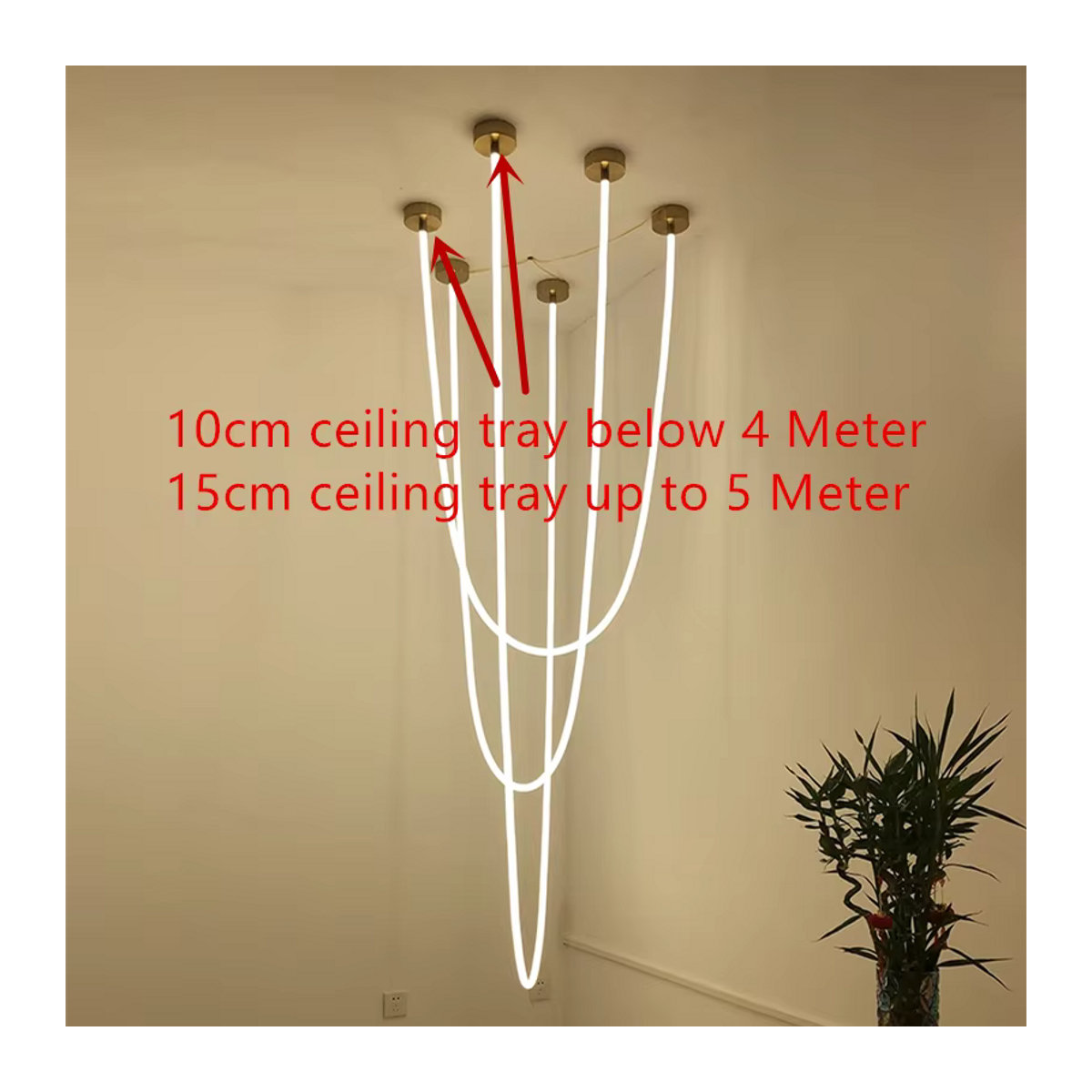 HomeLover Tracer Schleife Kronleuchter im Nordic Minimalist Design für Küche, Hotel oder Loft in Schwarz oder Weiß - Bild 6