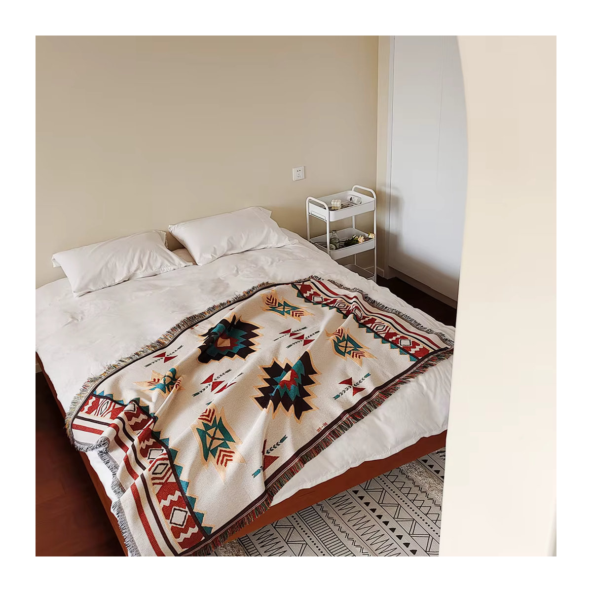 Homes tay Boho Decke mehrfarbig als Plaid für Wohnzimmer und Outdoor - Bild 3