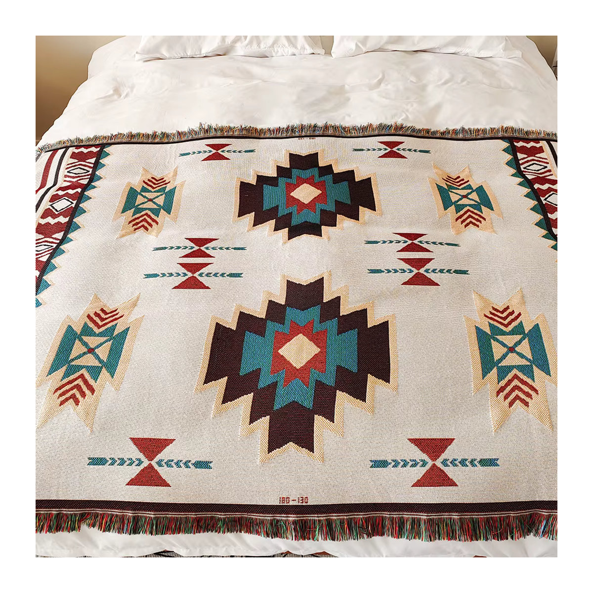 Homes tay Boho Decke mehrfarbig als Plaid für Wohnzimmer und Outdoor - Bild 4