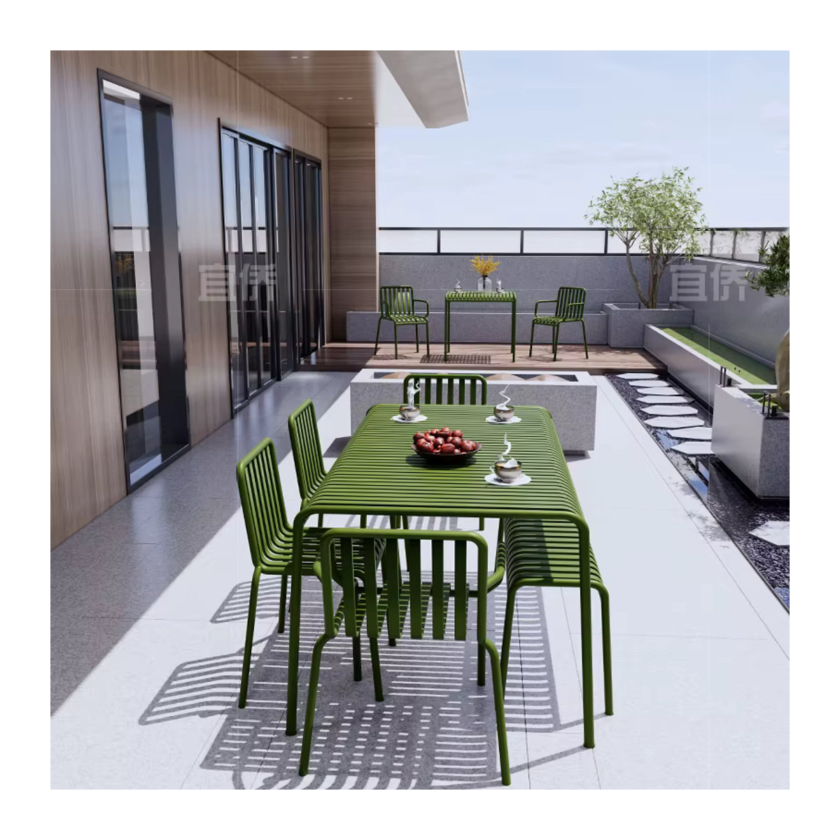 Homestay Moderne Outdoor Lounge Garten Set aus Metall für Terrasse und Garten von DUTRIEUX - Bild 5