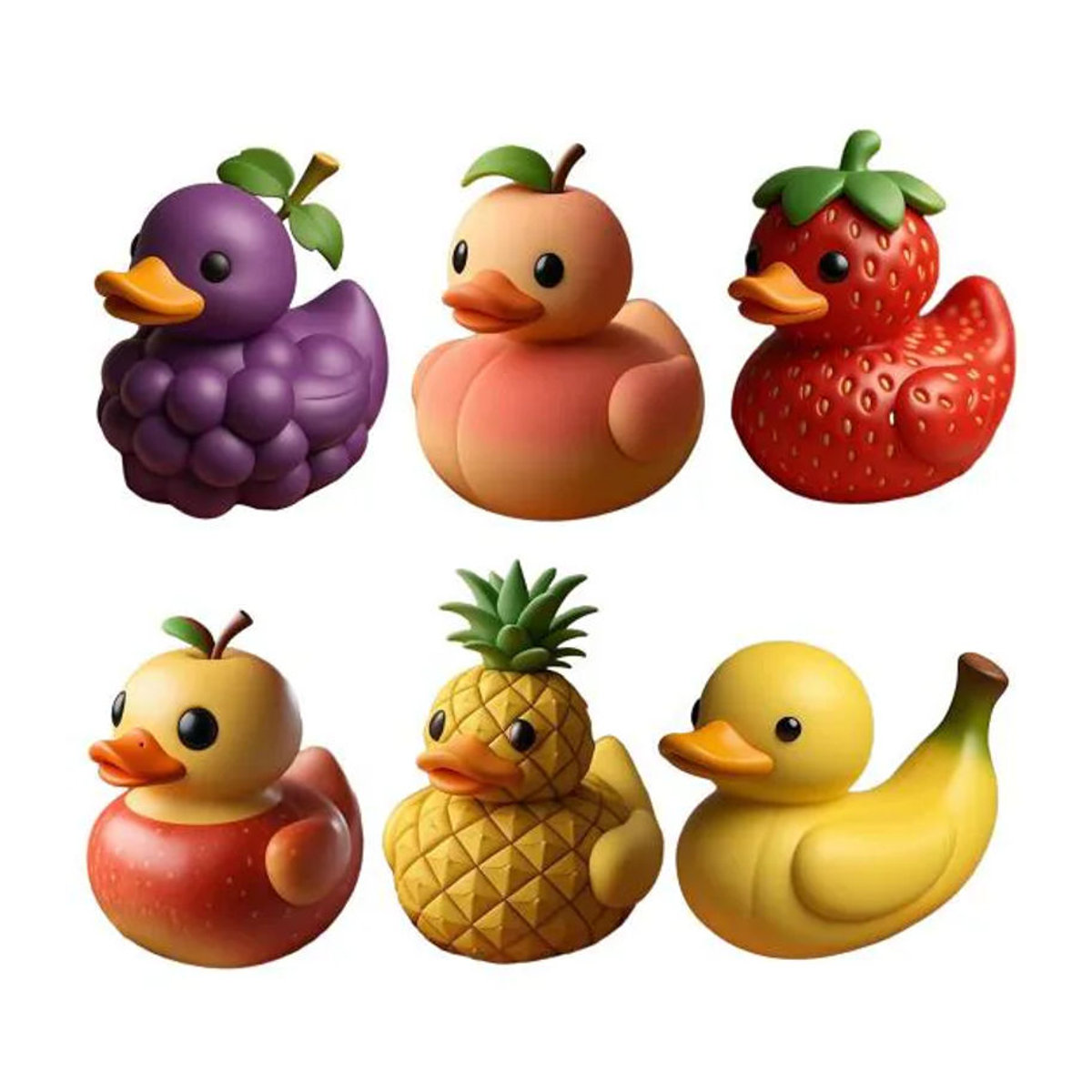 HomeSweet Frucht-Ente Figur aus Kunstharz als dekoratives Ornament in Mehrfarbig für Zuhause, Büro oder Auto - Bild 2