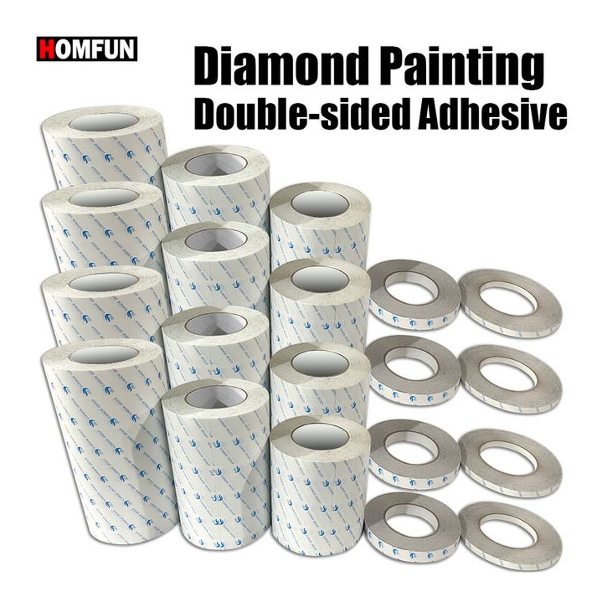 HOMFUN Diamant-Malerei-Zubehör doppelseitiges Klebeband aus Kunststoff in Transparent für DIY-Handwerk und Mosaik-Malerei - Bild 1