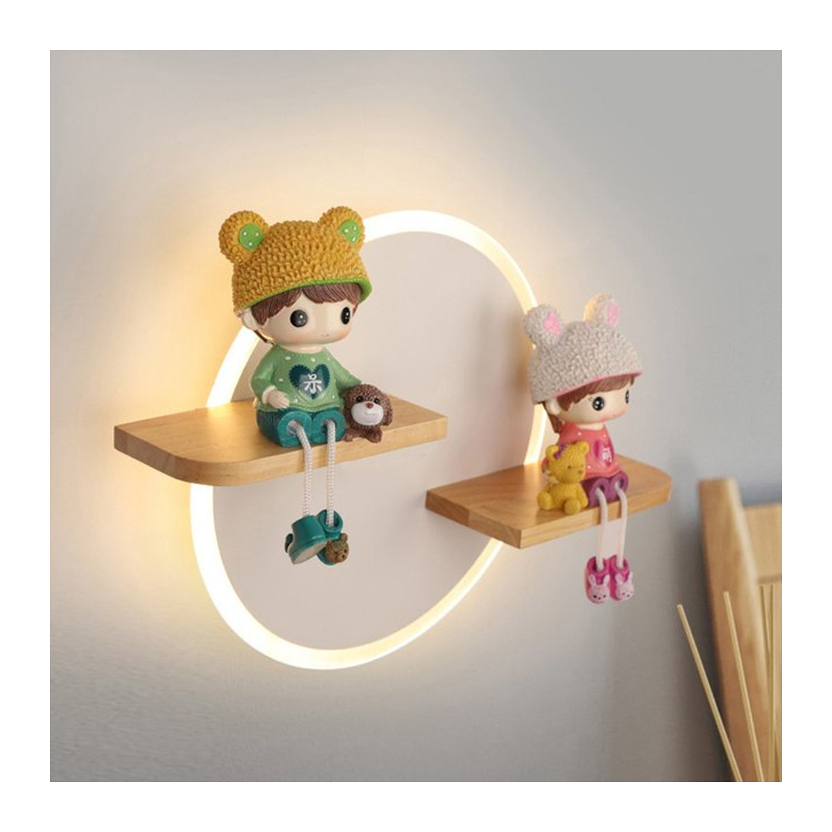 Homocean LED Wandleuchte Einhorn aus Keramik für das Kinderzimmer in Bunt - Bild 1