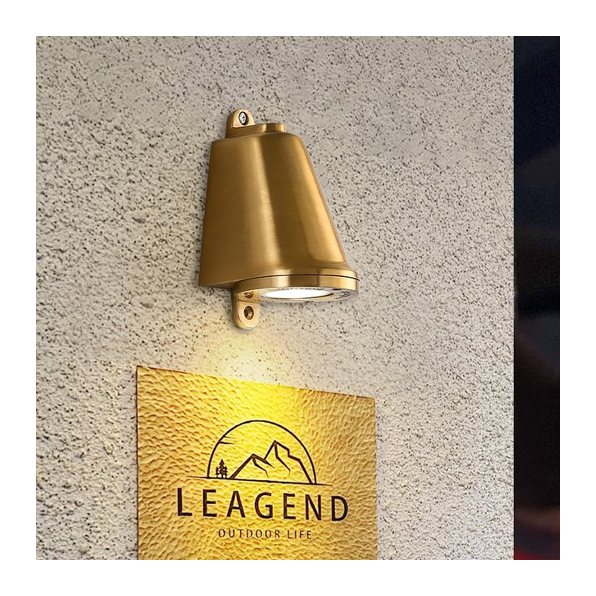 Homocean Retro Wandleuchte aus Aluminium mit LED-Licht in Silber oder Gold - Bild 1