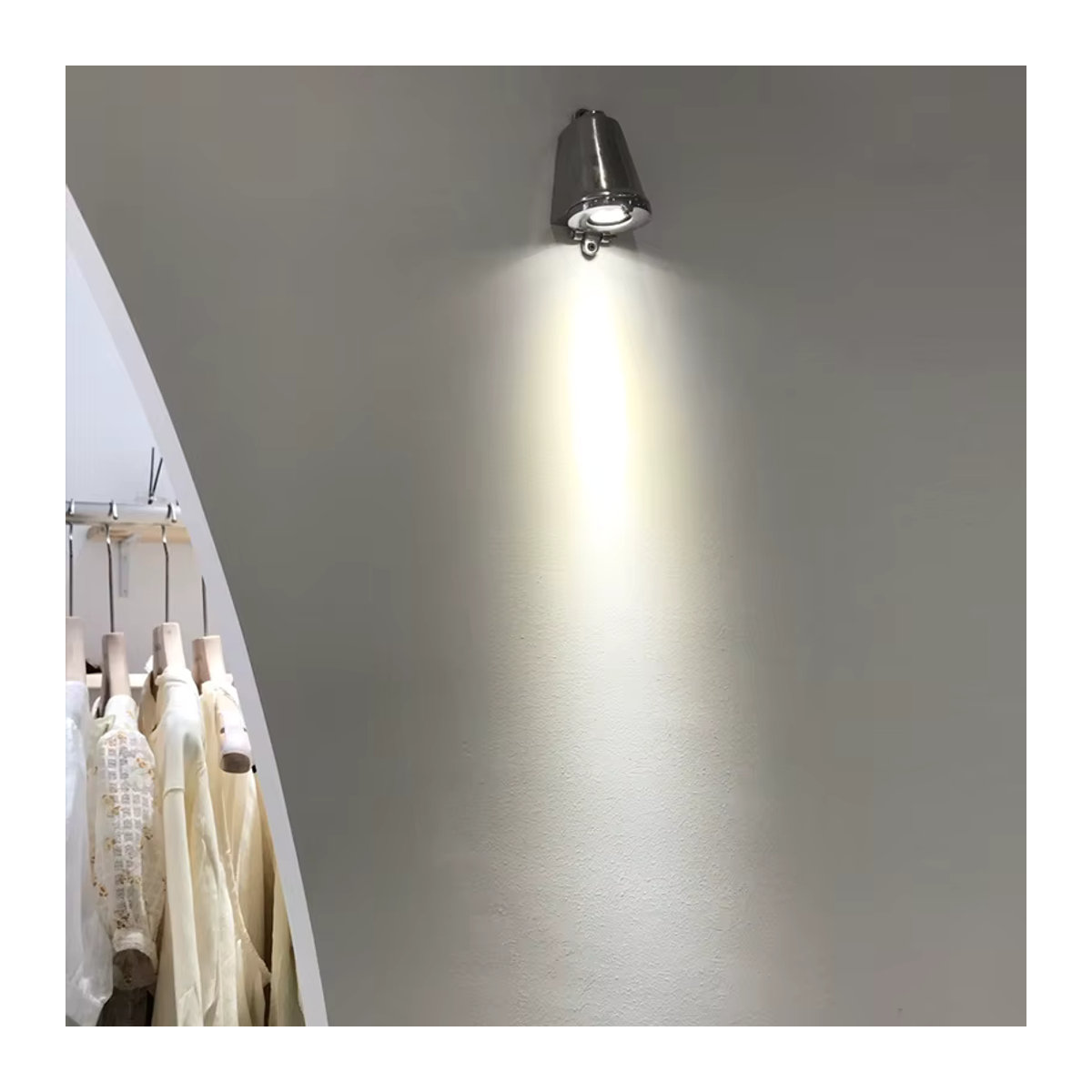 Homocean Retro Wandleuchte aus Aluminium mit LED-Licht in Silber oder Gold - Bild 3