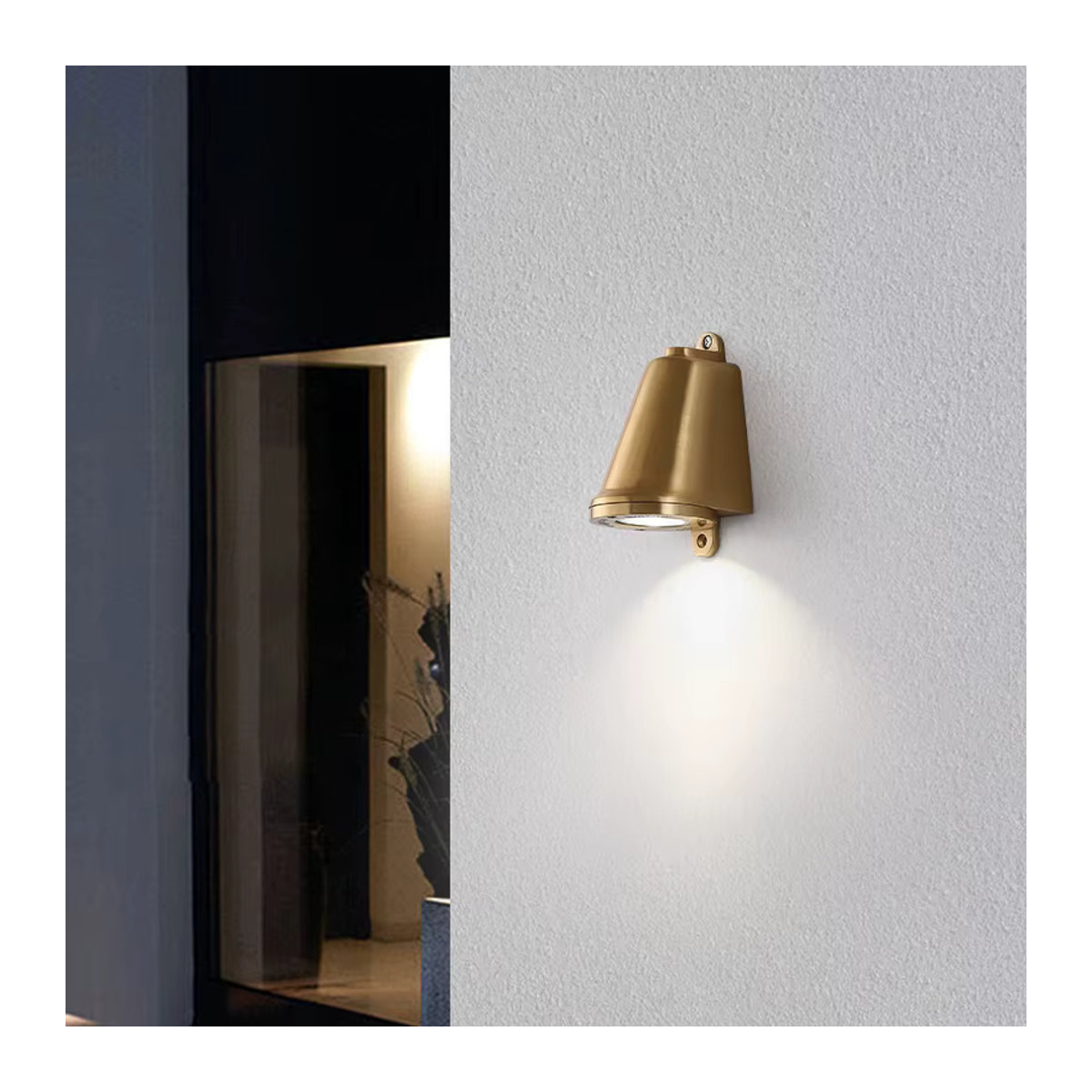Homocean Retro Wandleuchte aus Aluminium mit LED-Licht in Silber oder Gold - Bild 5