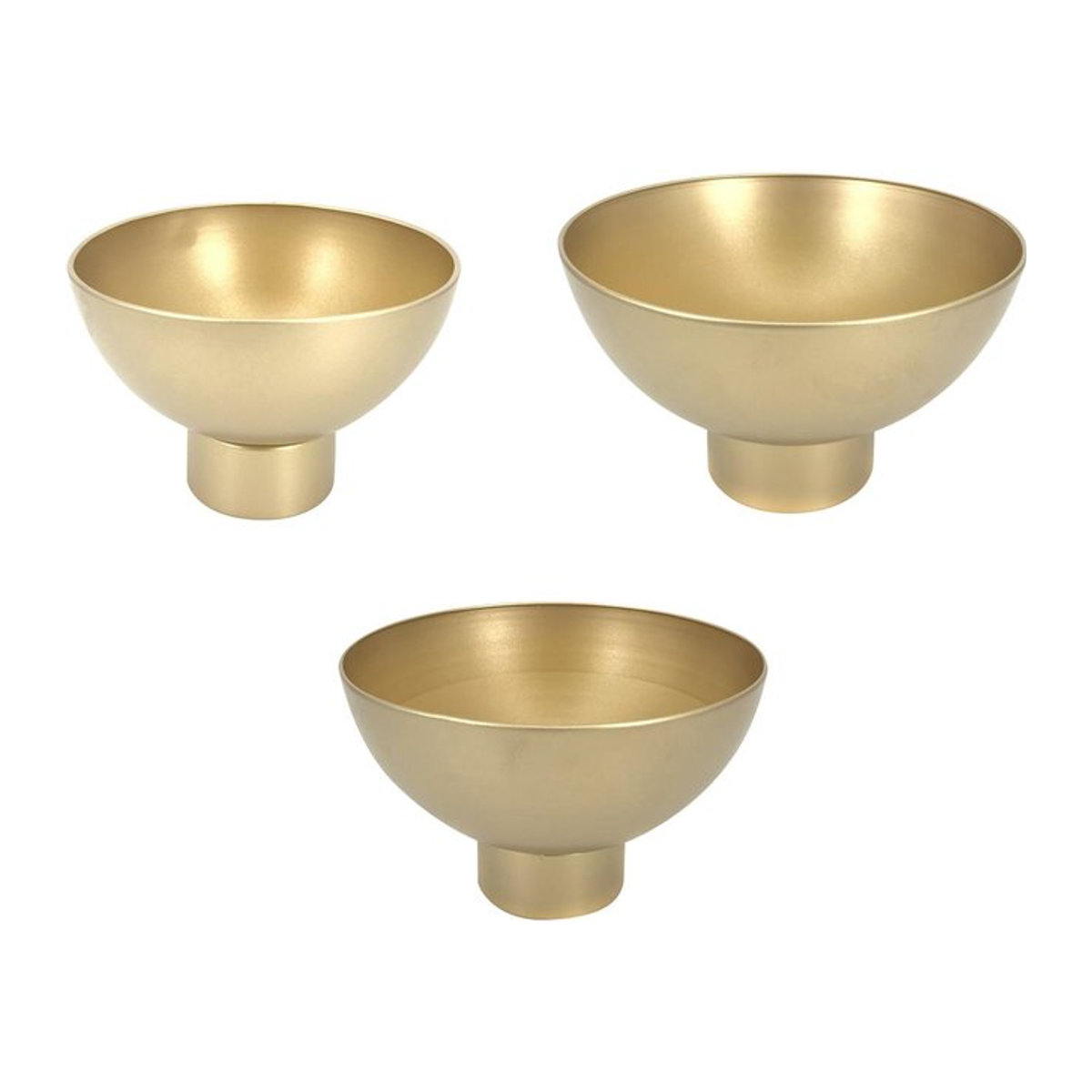Homyl Blumentopf aus Metall in Gold, runder Pflanzbehälter für Blumen und Dekorationen - Bild 1