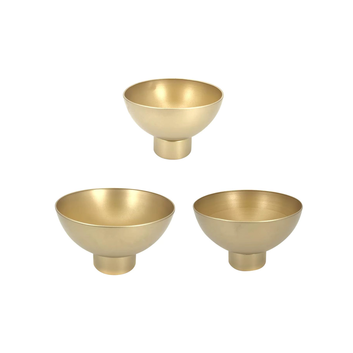 Homyl Blumentopf aus Metall in Gold, runder Pflanzbehälter für Blumen und Dekorationen - Bild 2