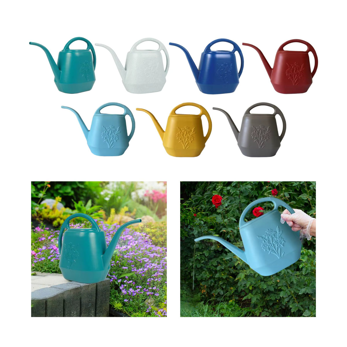Homyl Garten Gießkanne mit rutschfestem Griff für Pflanzen und Rasen - Bild 3
