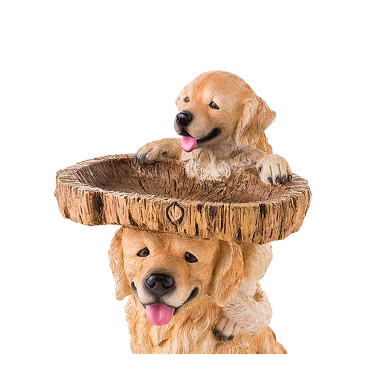 Homyl Hundefigur als Vogelhäuschen und Futterstation aus Kunstharz in Braun - Bild 5