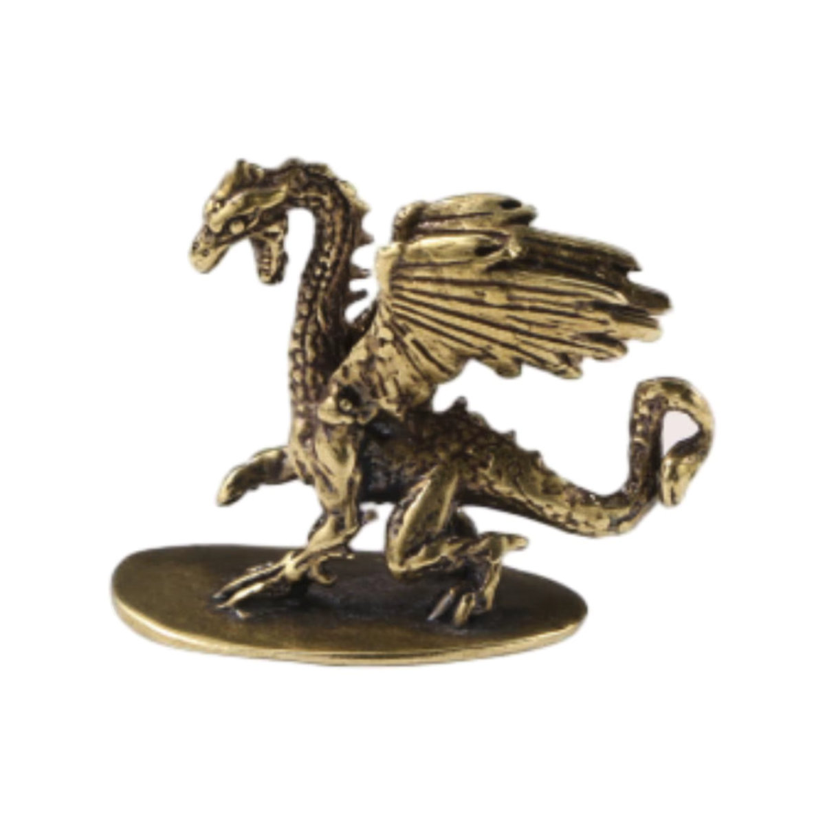Homyl Messing Drachen Ornament Goldene Flugsaurier Skulptur als Miniaturfigur für Teehaus und Desktop - Bild 2