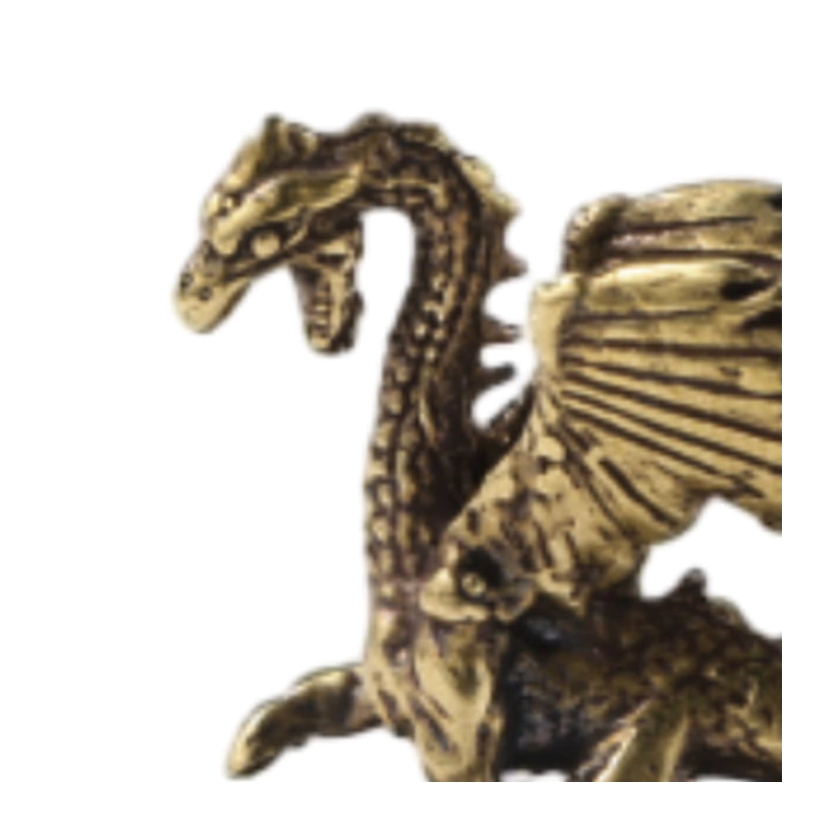 Homyl Messing Drachen Ornament Goldene Flugsaurier Skulptur als Miniaturfigur für Teehaus und Desktop - Bild 3