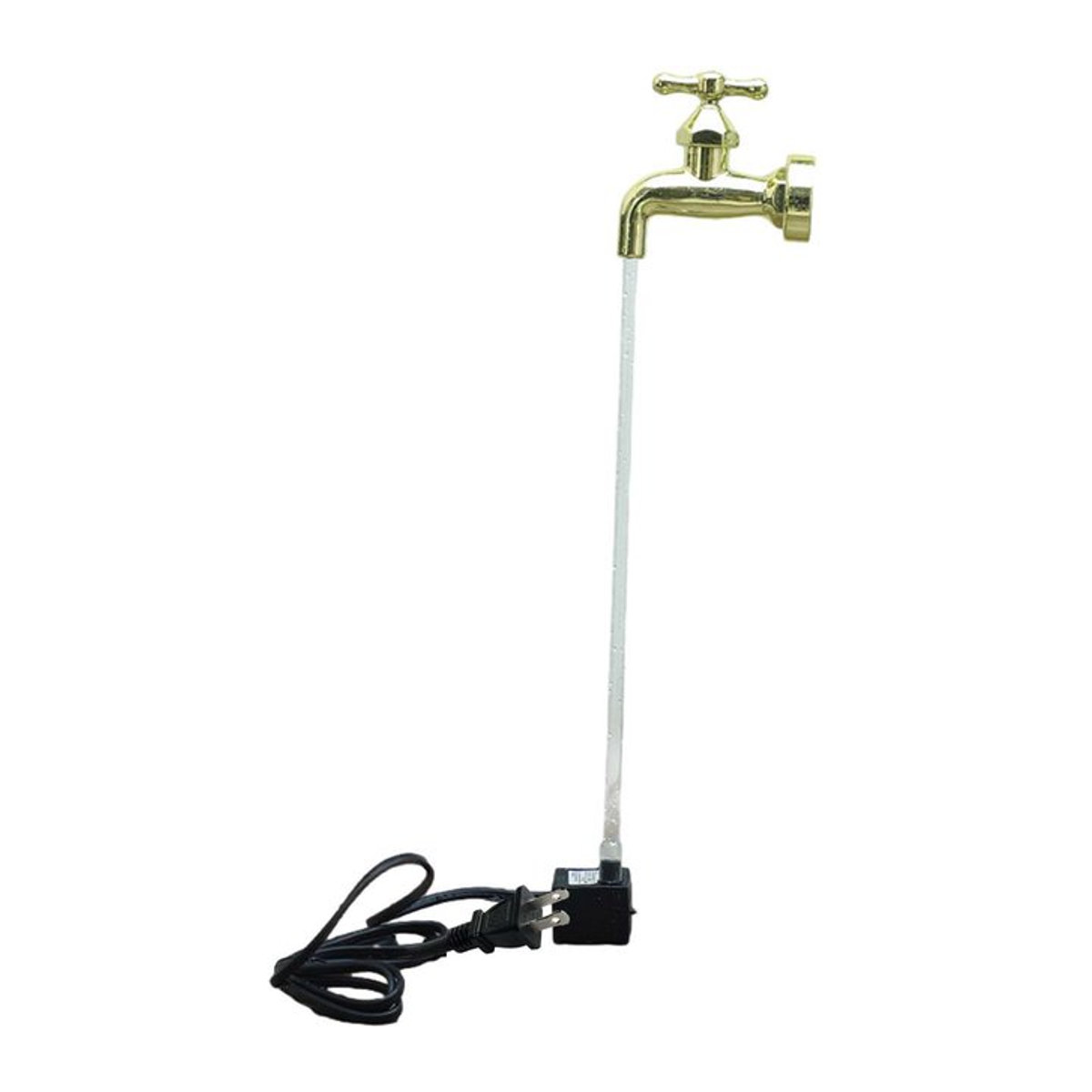 Homyl Wasserbrunnen mit LED-Beleuchtung aus Messing in Gold, klassischer stehender Design-Brunnen für Innenbereich und Garten - Bild 1