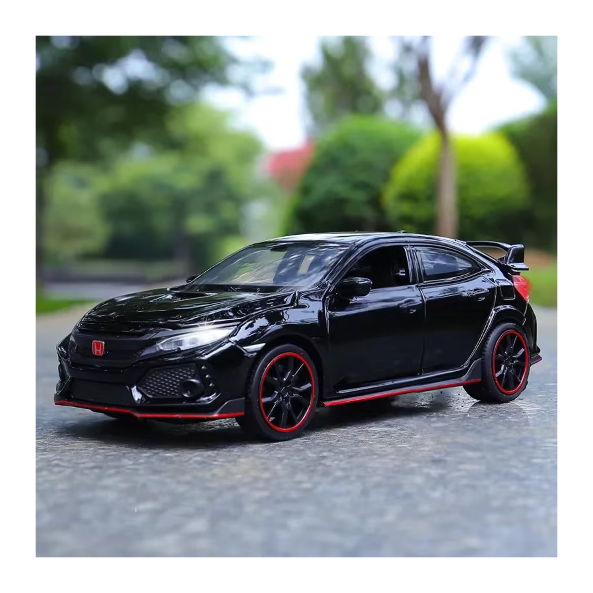Honda Civic Type-R Diecast Modellauto aus Metall im Maßstab 1:32 in Weiß und Schwarz - Bild 2