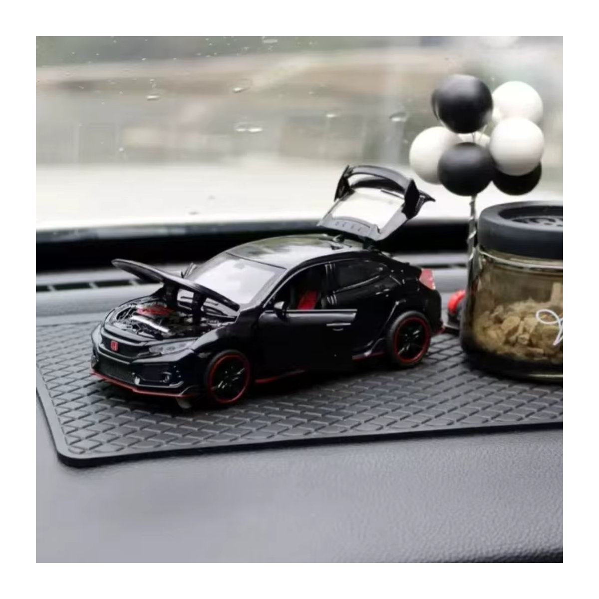 Honda Civic Type-R Diecast Modellauto aus Metall im Maßstab 1:32 in Weiß und Schwarz - Bild 4