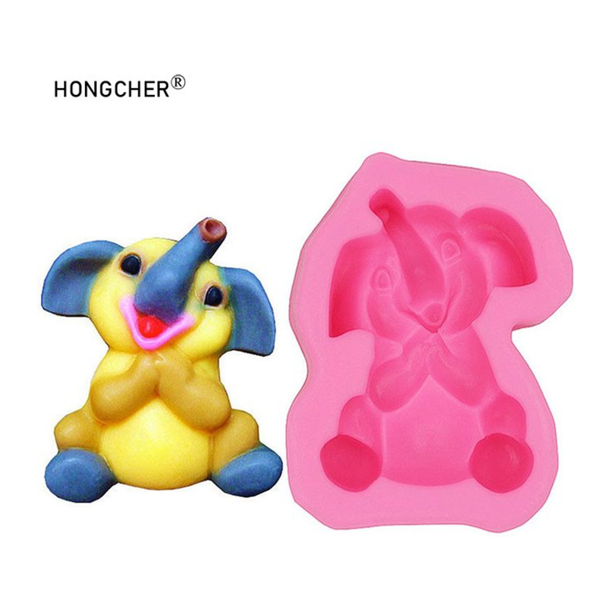 HONGCHER 3D Tier Form für DIY Schokolade, Gips und Kerzen als dekorative Ornamente in Pink und Mehrfarbig - Bild 1