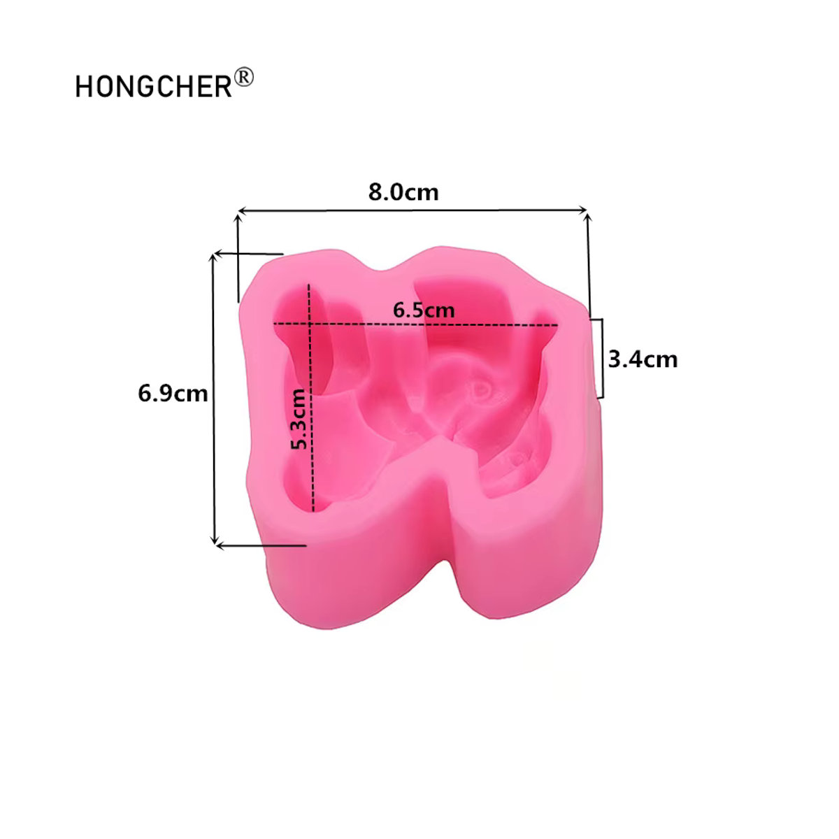 HONGCHER 3D Tier Form für DIY Schokolade, Gips und Kerzen als dekorative Ornamente in Pink und Mehrfarbig - Bild 2