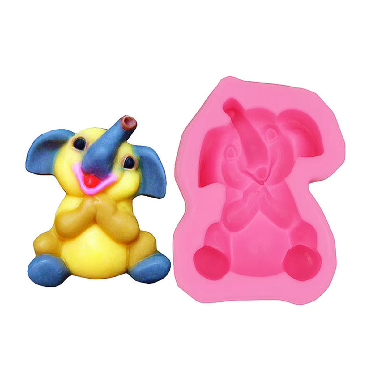HONGCHER 3D Tier Form für DIY Schokolade, Gips und Kerzen als dekorative Ornamente in Pink und Mehrfarbig - Bild 3