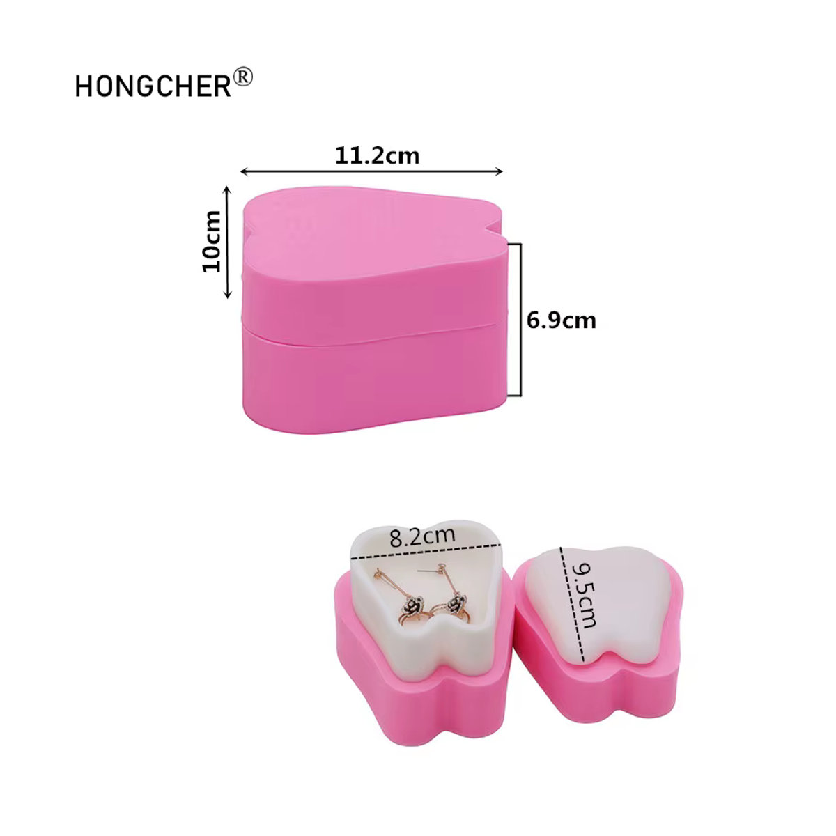 HONGCHER Silikonform in 3D-Zahnform für Schmuck und Kunstharz, Rosa - Bild 2