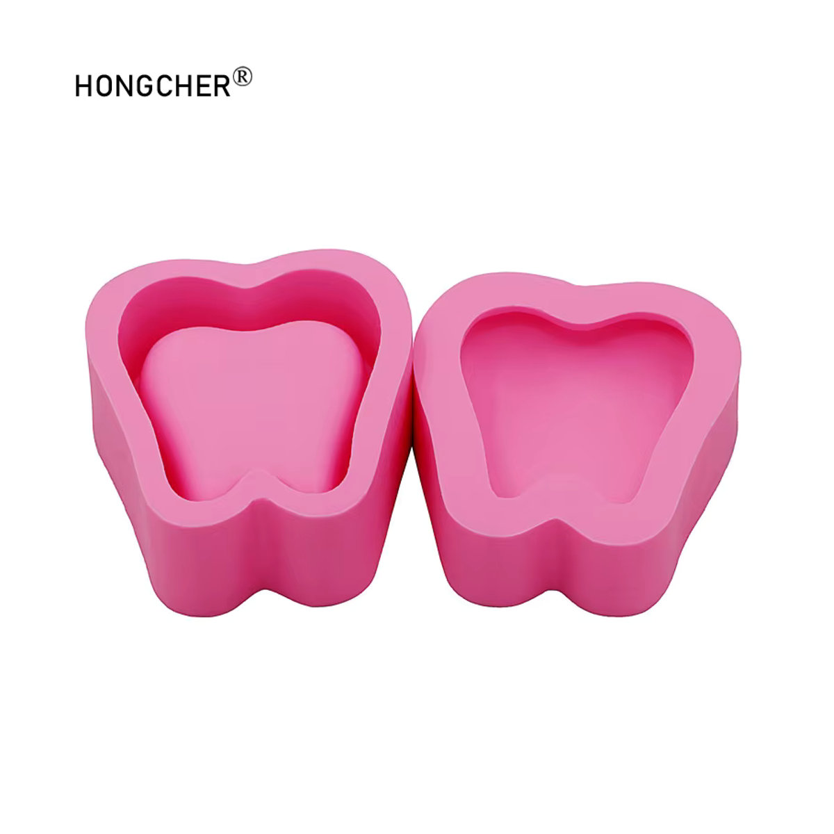 HONGCHER Silikonform in 3D-Zahnform für Schmuck und Kunstharz, Rosa - Bild 3