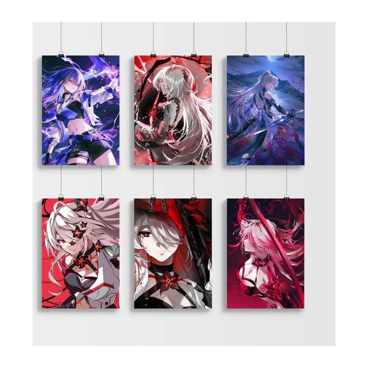 Honkai Star Rail Acheron Wanddekoration Mehrfarbiges Poster aus Papier im Hochformat - Bild 1