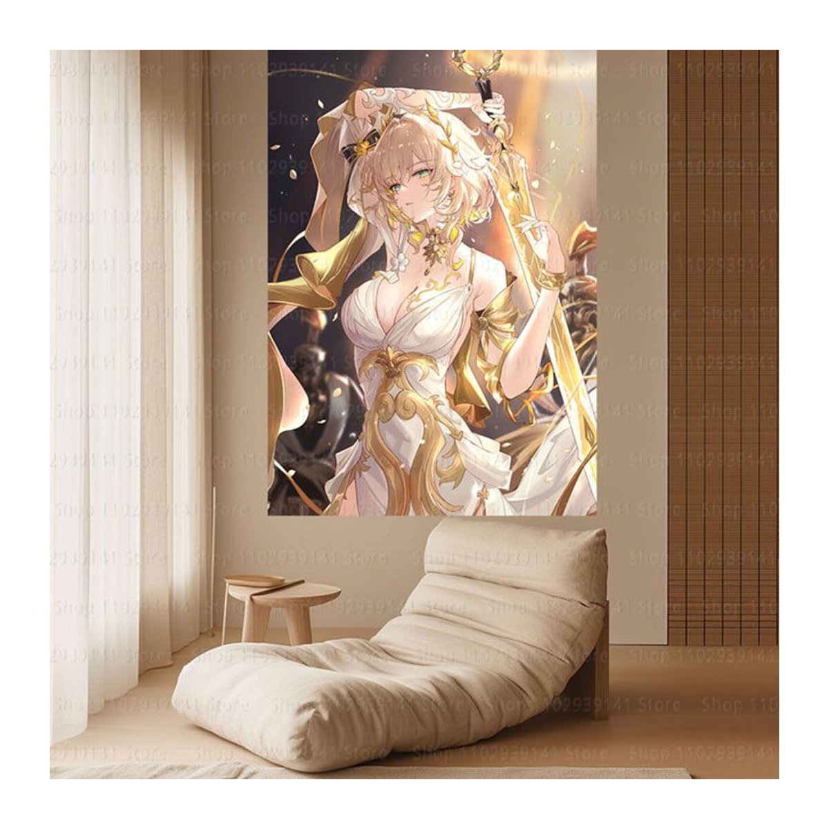 Honkai: Star Rail Aglaea Wandteppich Anime Motiv Tapisserie in Mehrfarbig, B: 90 cm, H: 150 cm - Bild 1