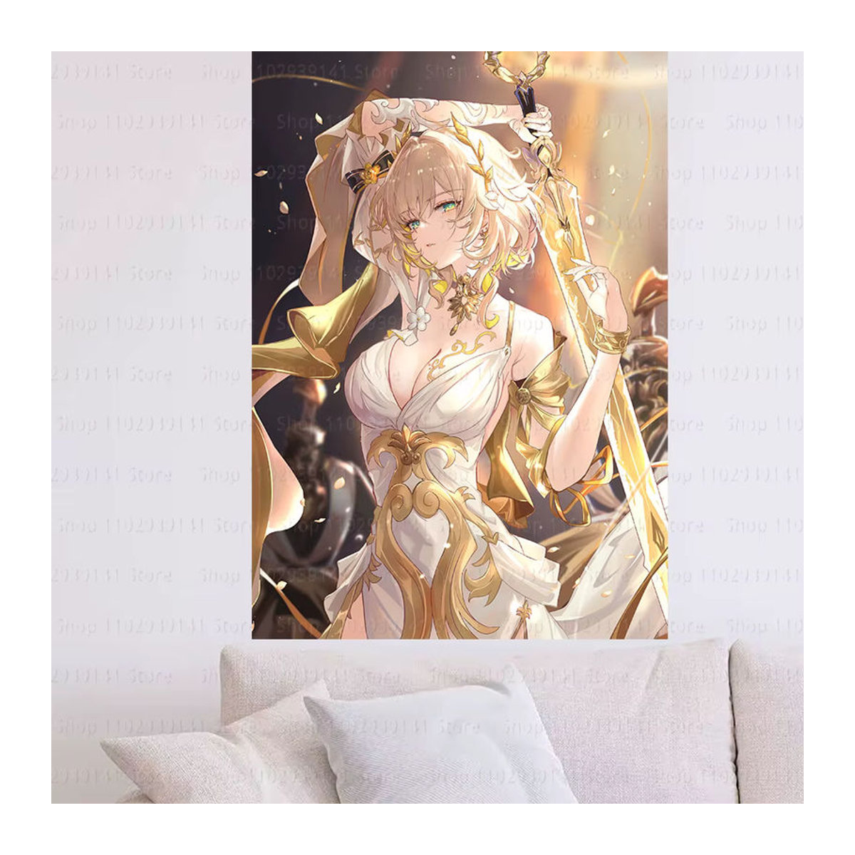Honkai: Star Rail Aglaea Wandteppich Anime Motiv Tapisserie in Mehrfarbig, B: 90 cm, H: 150 cm - Bild 4