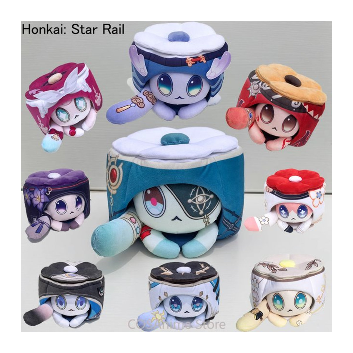 Honkai Star Rail Cat Dango Cartoon Wurfkissen und Rückenkissen von YUNZHAOLU in Mehrfarbig - Bild 1