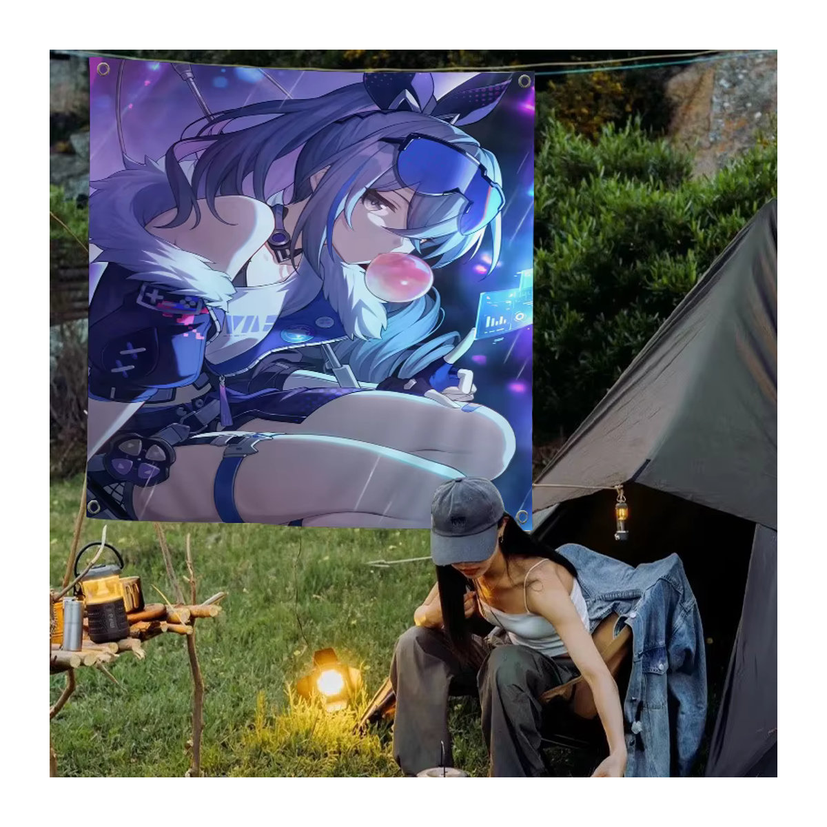 Honkai Star Rail Werbebanner aus Textil, mehrfarbig, Rechteckig, B: 70 cm, H: 50 cm - Bild 5