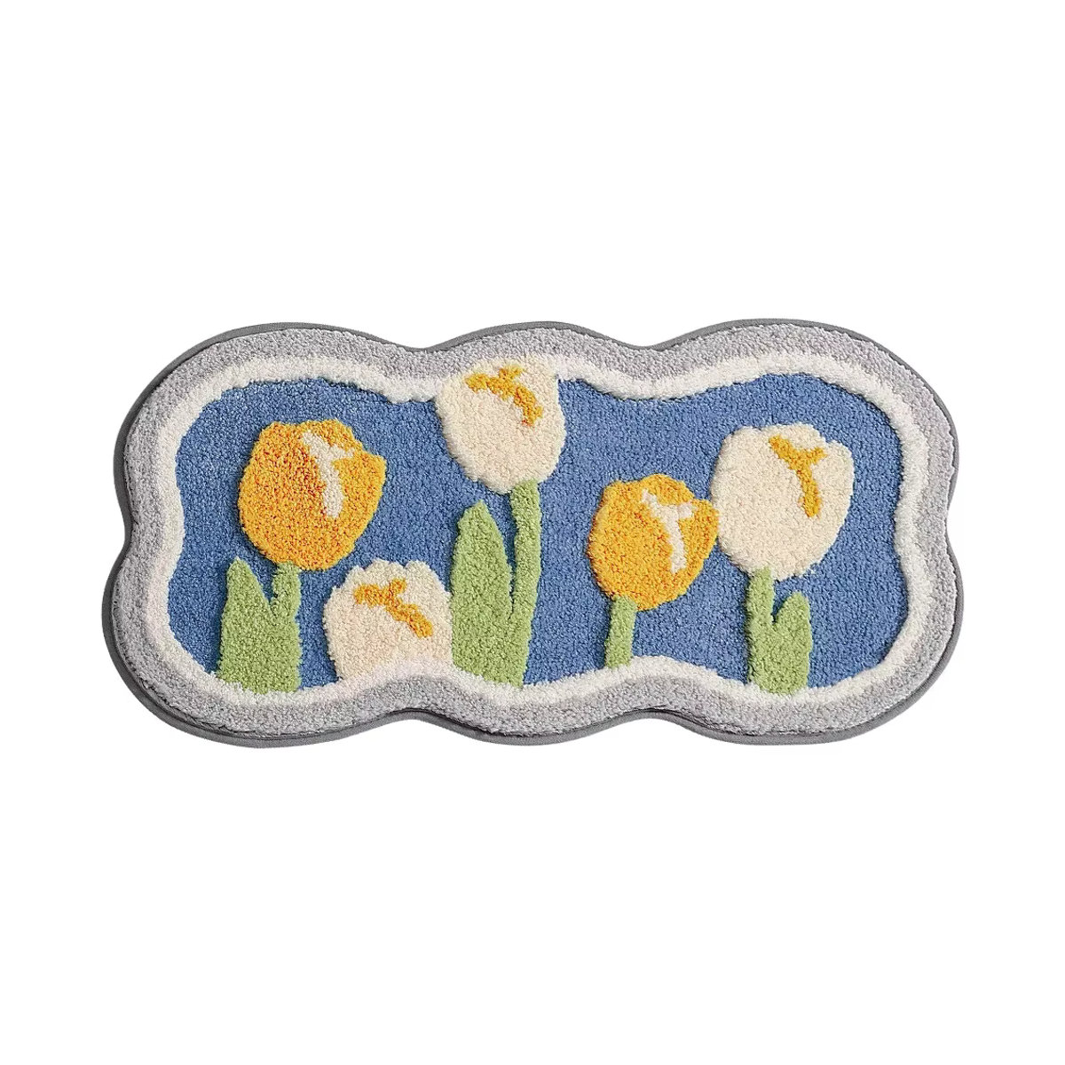 Honlaker Badematten-Set 3-teilig mit Blumenmuster, rutschfest und saugfähig, mehrfarbig - Bild 3
